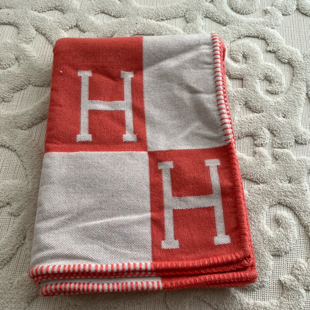 Hermés inspired throw blanket